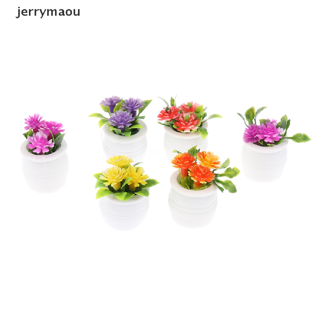 [JER] Set 3 Chậu Cây Xanh Trang Trí Nhà Búp Bê Thu Nhỏ 1: 12