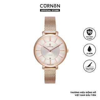 Đồng Hồ Nữ Curnon Florenge Ivy Dây Kim Loại Chính Hãng - Khắc Vân Hoa Cá Tính Dễ Đeo