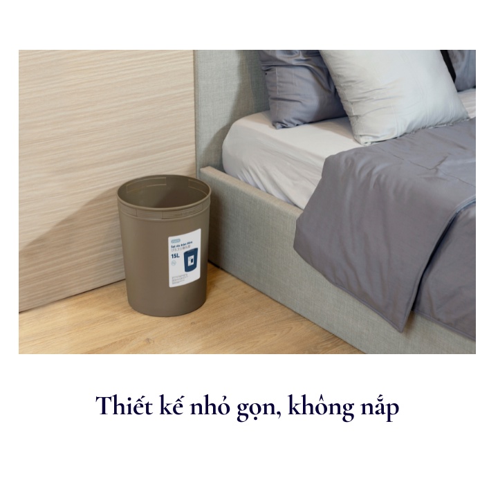 Sọt rác, thùng đựng rác 5 10 15L INOCHI dạng tròn sang trọng, thiết kế nhẹ gọn đựng rác văn phòng