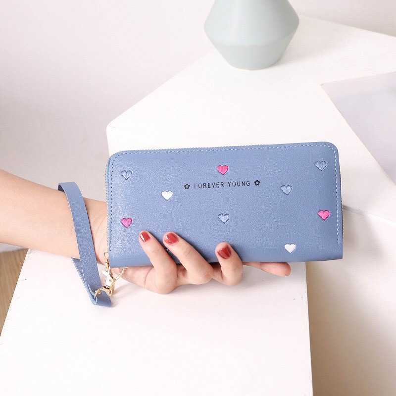 Ví nữ đựng tiền nhiều ngăn dáng dài 389 chất da cao cấp phong cách thanh lịch