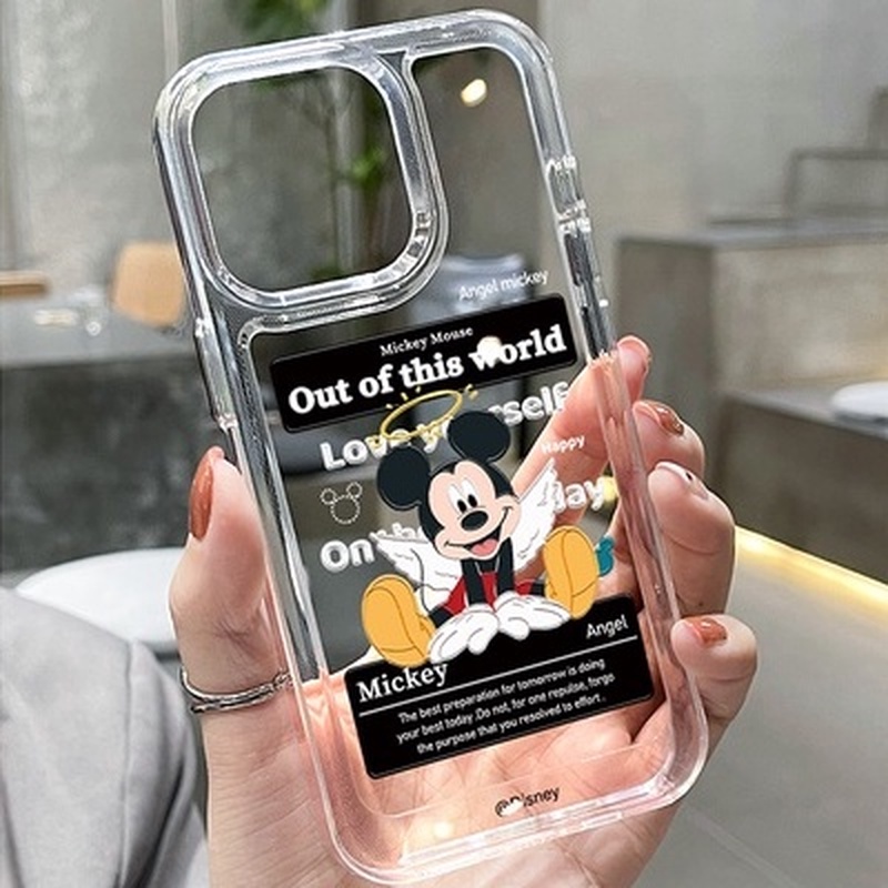 Ốp Điện Thoại Họa Tiết Chuột Mickey Cho iphone 11 13 7 8 Plus space 12 13 Pro Max X XS Max 7 8 SE 2020