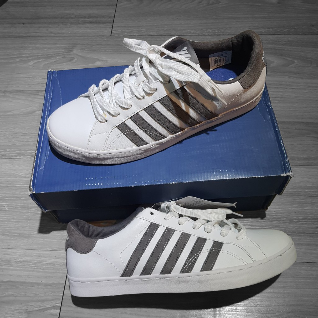 Giày Kswiss nam chính hãng da thuộc trắng xám
