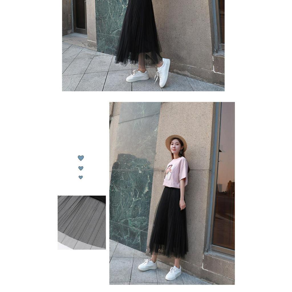 Chân Váy Lưới Chữ A Phong Cách Hàn Quốc Dành Cho Nữ