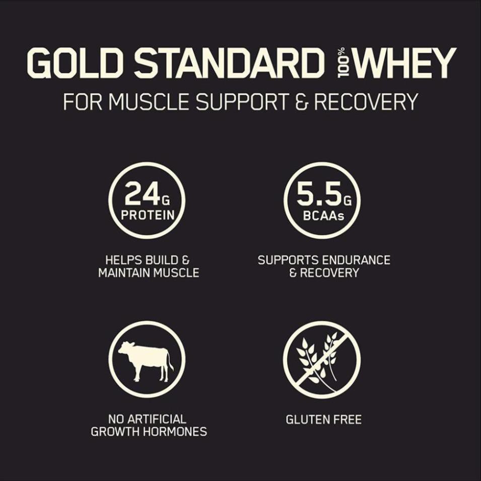 GOLD STANDARD 100% WHEY - SỮA PROTEIN ISOLATE HỖ TRỢ PHÁT TRIỂN CƠ BẮP
