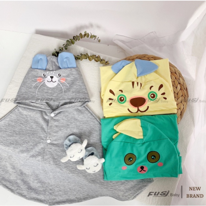 áo choàng nắng hình thú cho bé 4-15kg