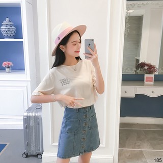 253k chân váy jean túi hai bên