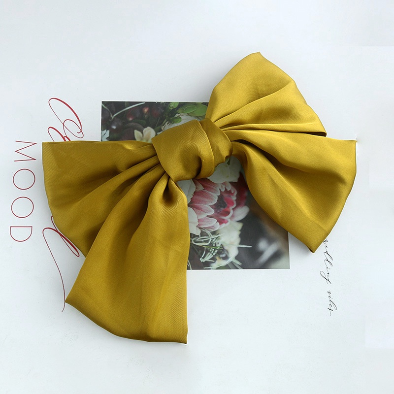 Kẹp tóc trang trí nơ satin thanh lịch xinh xắn