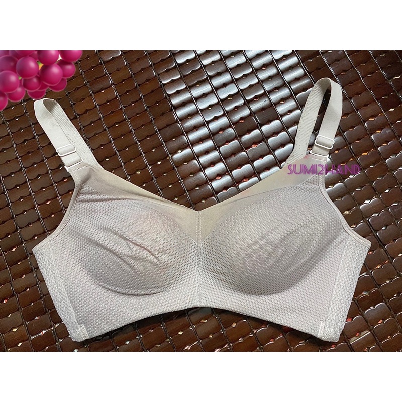 Áo ngực bản to cotton màu da size 36 không gọng mút 3 phân