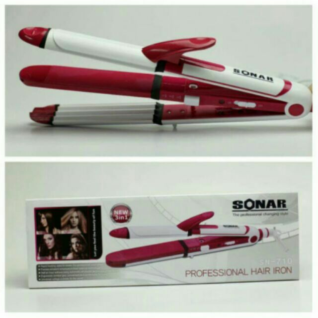 🌹🌹MÁY LÀM TÓC ĐA NĂNG SONAR 3 IN 1 – UỐN, DUỖI, BẤM GÃY (DUỖI PHỒNG) 🍅