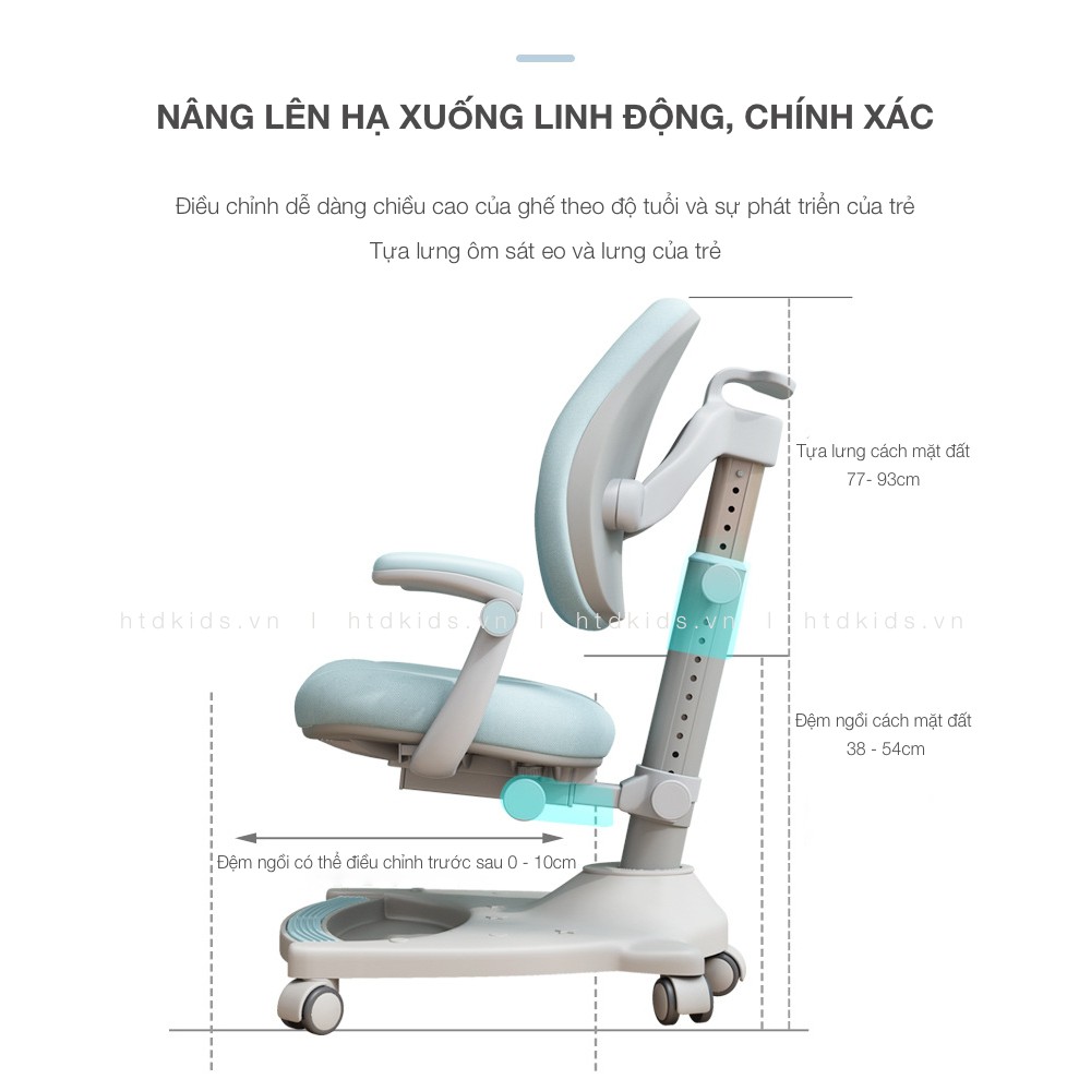 Ghế ngồi học chống gù lưng cho bé HTDkids Y5SF