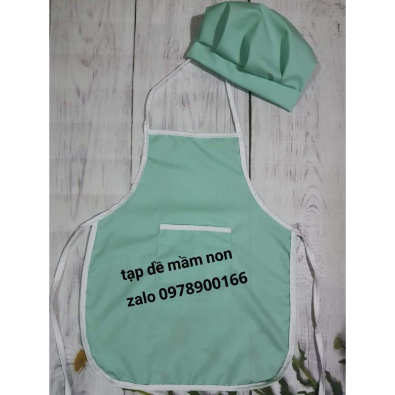 (MẪU SALE)  set 10 bộ tạp dề +mũ cho bé