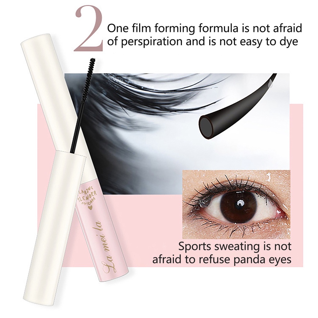 [Hàng mới về] Mascara Sợi Tơ 3D Kháng Nước Nhanh Khô Lâu Trôi Trang Điểm Dài Dày Và Cong Mi Tự Nhiên Mềm Mại