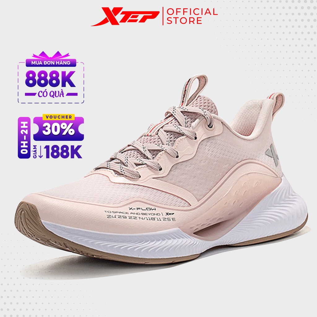 Giày thể thao nữ chuyên chạy bộ Xtep có đệm êm ái dễ dàng vận động, sneaker năng động 879218110530
