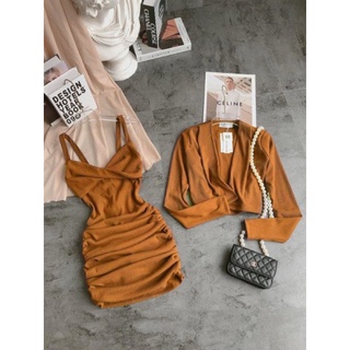 Set đầm 2s kèm khoác bigsize (55-90kg)
