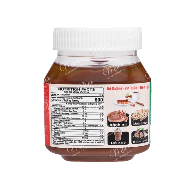 Bơ Hạt Phỉ cacao (Hazelnut Cacao Butter) Golden Farm 170g