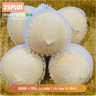 Dừa xiêm gọt vỏ combo 5 trái