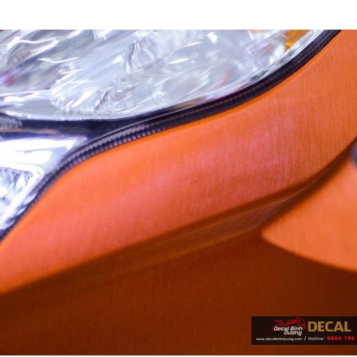 Tem Trùm Vision Màu Cam Nhôm Xước Cao Cấp