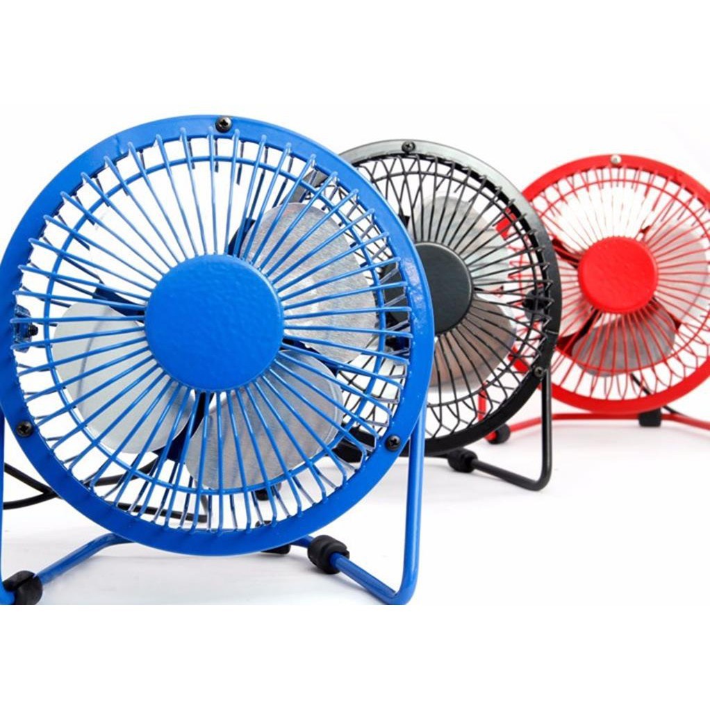 QUẠT USB LỒNG SẮT MINI FAN SIZE ĐẠI 20CM BỐN CÁNH QUẠT