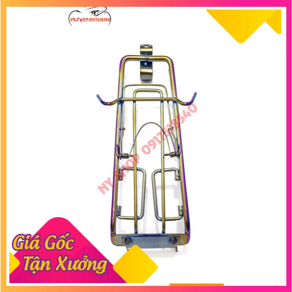 BaGa inox xi xanh titan gắn ex150 loại 10 ly (Ảnh Sp thật)