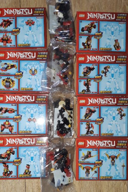 Sét 8 hộp lắp ráp LegoNinjutsu 99563 có trên 650 chi tiết bằng nhựa ABS