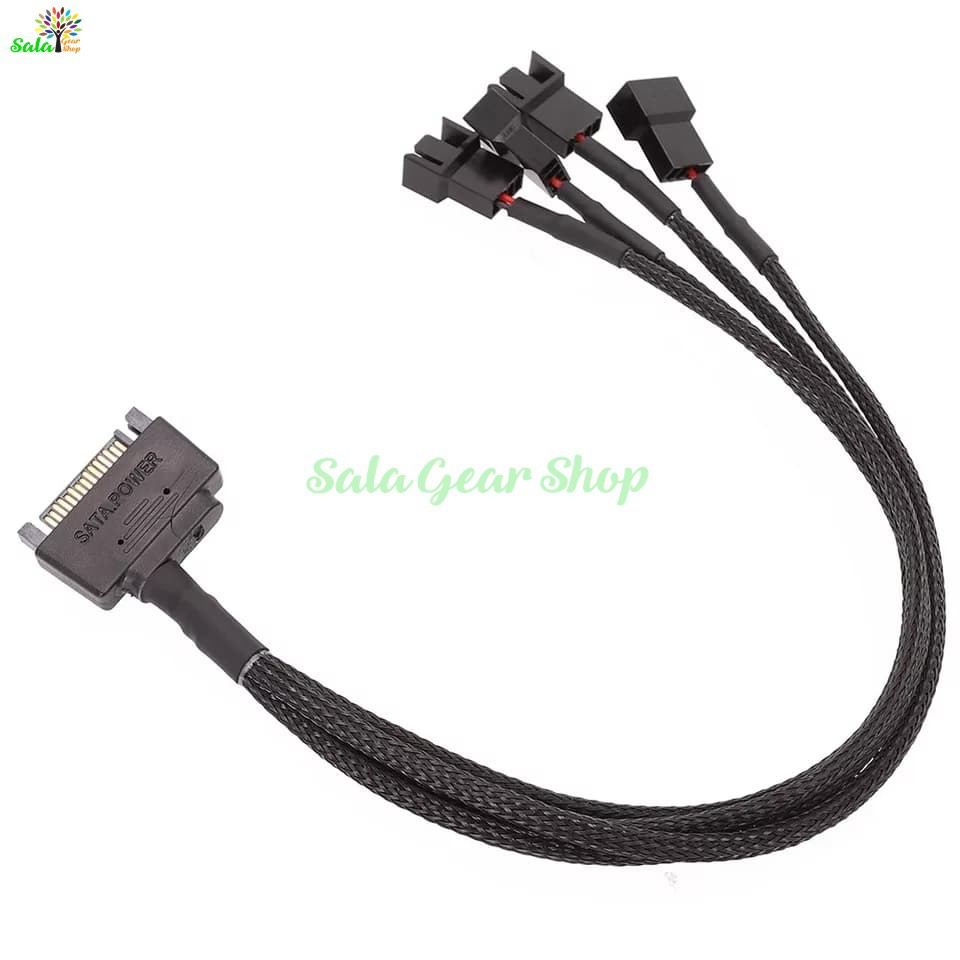 Dây chia quạt 1 ra 4 kèm cấp nguồn Sata/ Molex