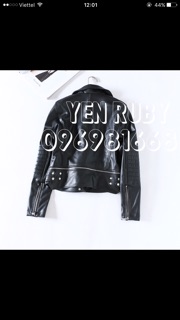 Áo da zara dư xịn