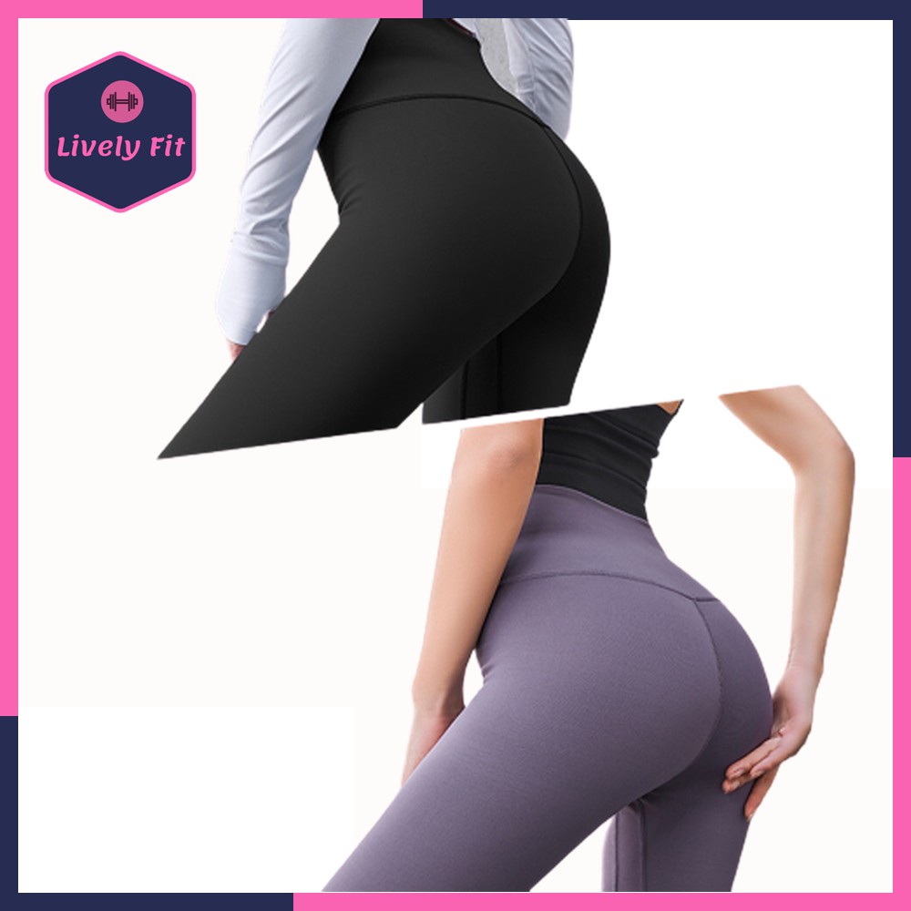 Quần Tập Gym Yoga Legging Dài  Cạp Cao, Siêu Nâng Mông, Co Giãn, Thấm Hút Mồ Hôi, Đồ Thể Thao Lively Fit