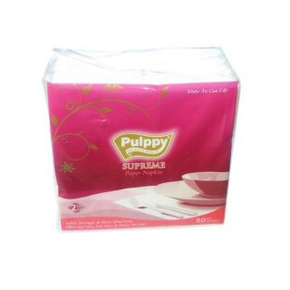 khăn giấy ăn Pulpy đỏ cam kết chính hãng