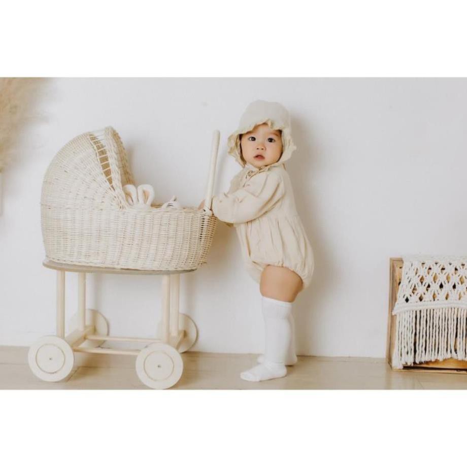 Props - Phụ kiện chụp hình siêu xinh cho các studio - Xe đẩy bằng mây Có ảnh thật