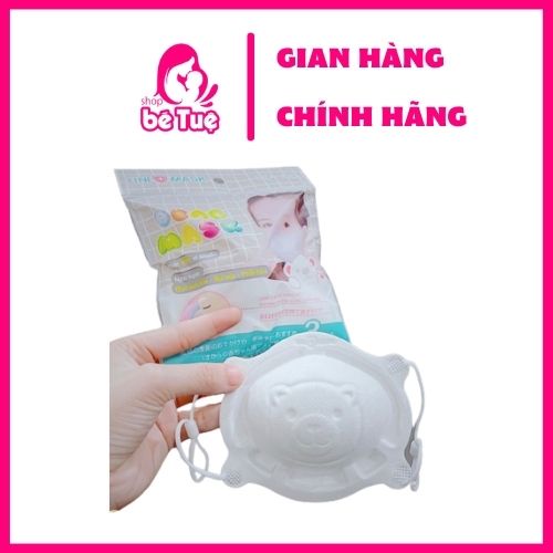 Khẩu Trang Gấu 3D UNI MASK Cho Bé 0-3 tuổi - SET 3C Khẩu Trang Cho Trẻ Sơ Sinh Kháng Khuẩn - TIÊU CHUẨN NHẬT BẢN