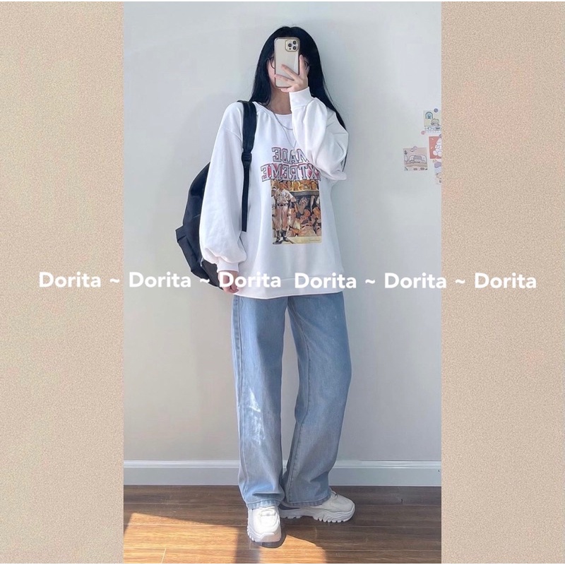 [Ảnh thậty/Video] Áo Sweater in hình, Áo Sweater nỉ da cá Hàn Quốc | BigBuy360 - bigbuy360.vn