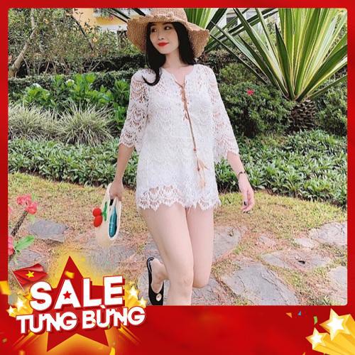 (Clip + hình thật) Áo khoác ren lưới Đan dây phối đồ đi biển cực sang ❤️ -Hàng nhập khẩu