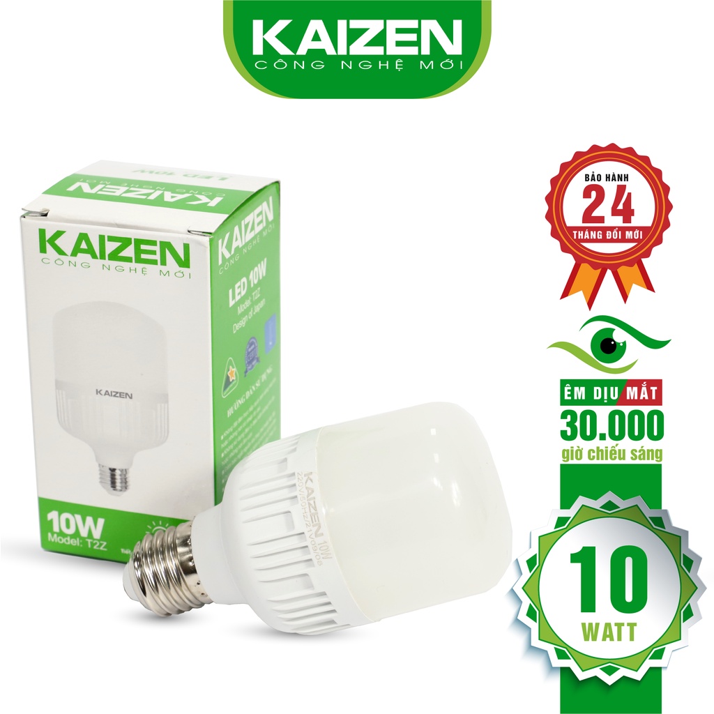 Bóng Đèn Led Trụ Nhựa KAIZEN Siêu Tiết Kiệm Điện Năng, Led Trụ Công Suất Nhỏ