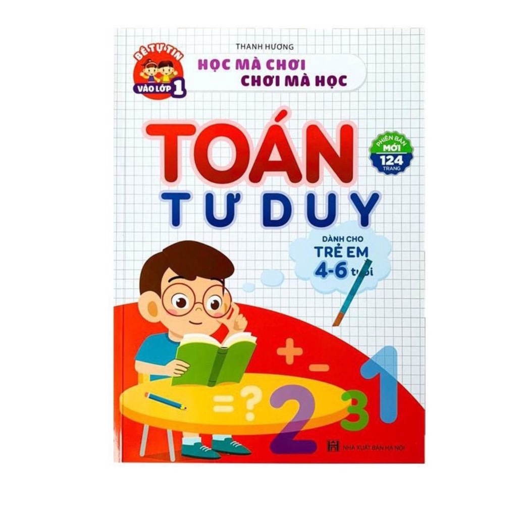 Sách - Tập đánh vần tiếng việt, Toán tư duy cho trẻ 4-6 tuổi
