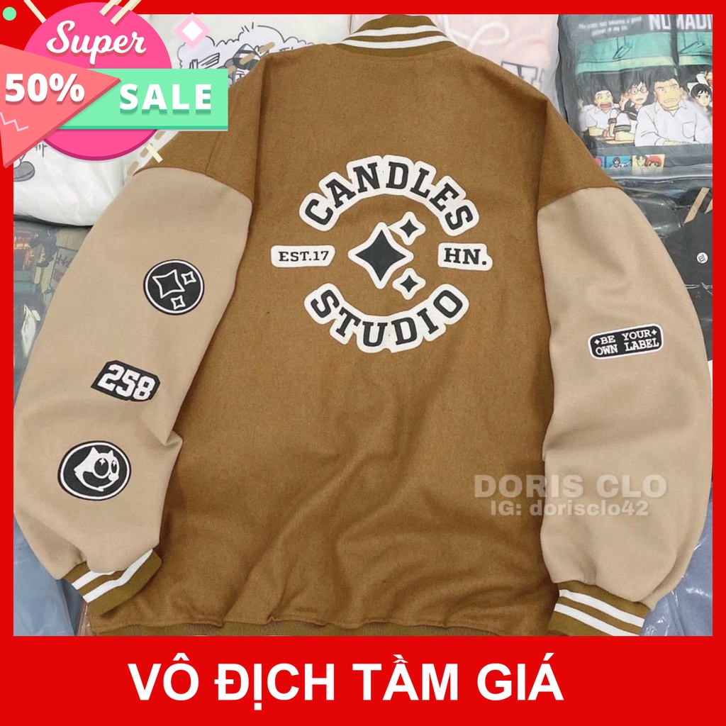 Áo Khoác Bomber Bóng Chày Chất Nỉ Phối Viền Tay Cực Đẹp hoodie1996