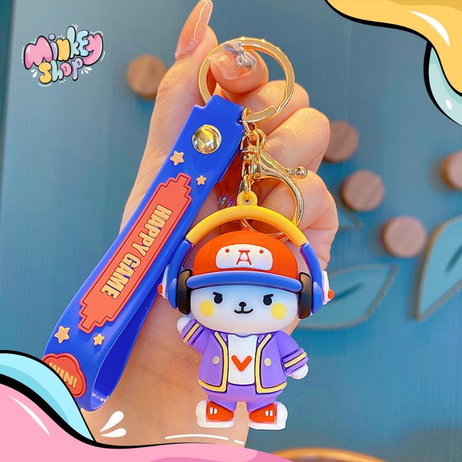 Móc Khoá Gấu HipHop Dễ Thương Đáng Yêu Phụ Kiện Túi Xách, Balo, Cặp Xách Cute 02MKG-MInkey
