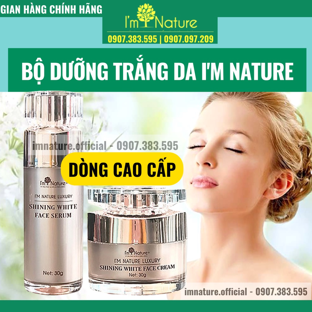 (+Quà) Bộ Kem Dưỡng Trắng Da Cao Cấp I'm Nature Luxury Shining White 60gr