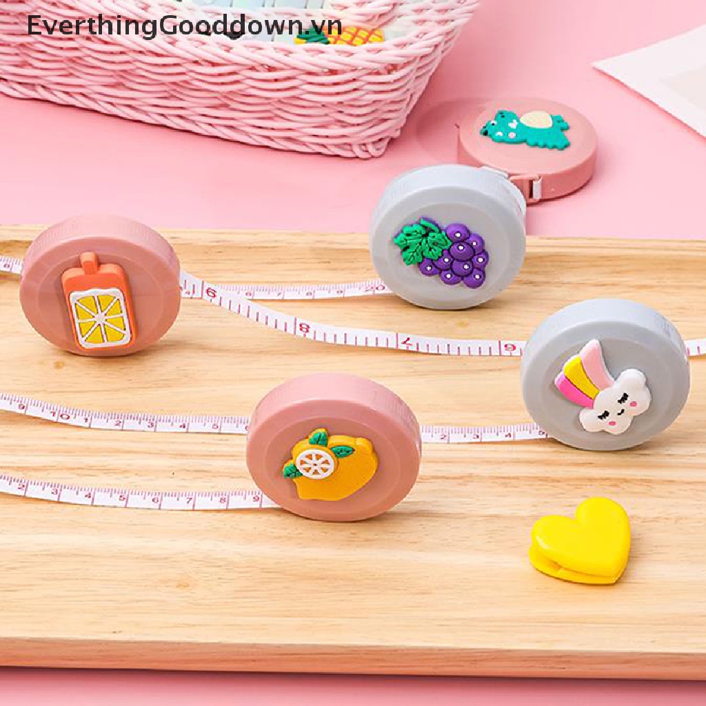 Everthinggooddown 1 Thước Dây Di Động Đo Cơ Thể Họa Tiết Hoạt Hình Dễ Thương Có Thể Thu Gọn