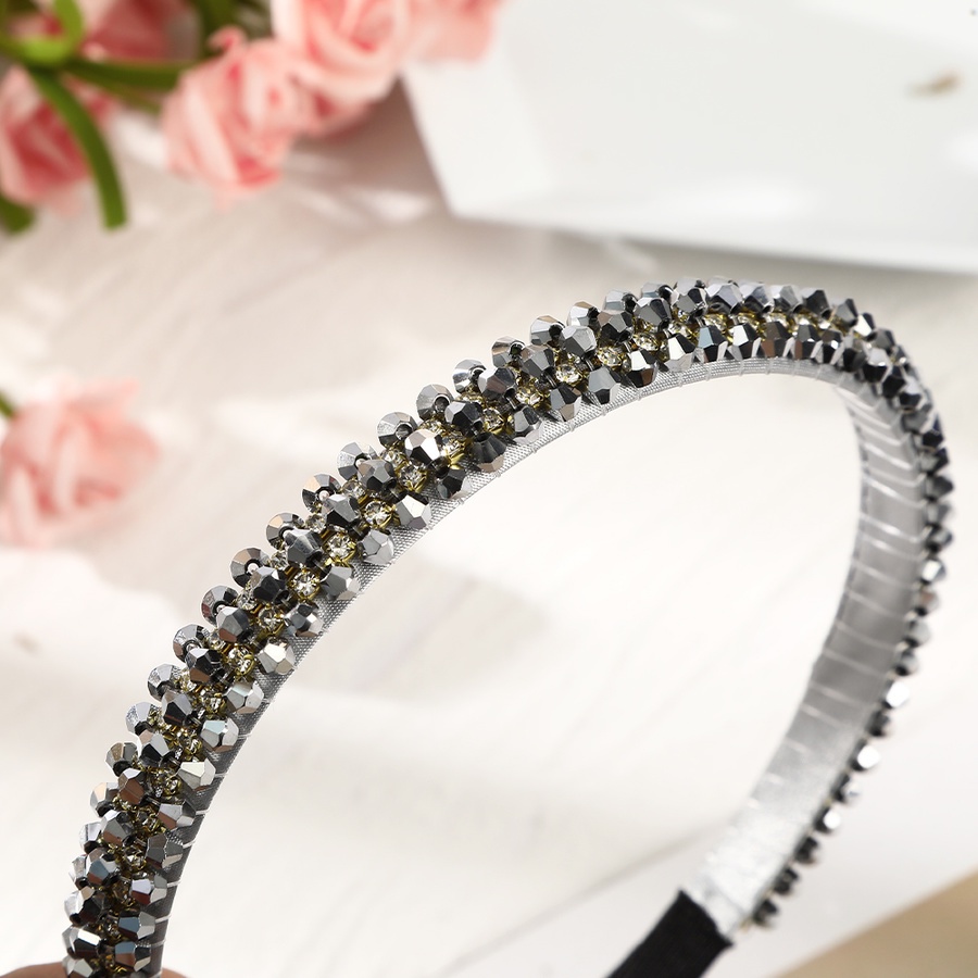 Băng Đô Cài Tóc Đính Đá Pha Lê Lấp Lánh Phong Cách Thời Trang Hàn Quốc Cho Nữ