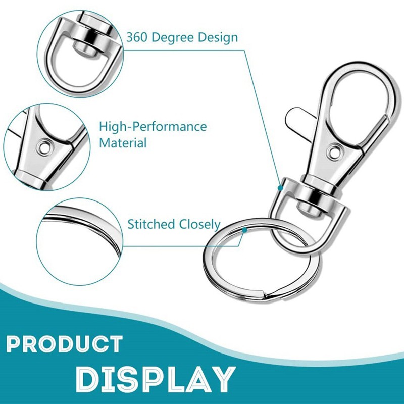 Bộ 100 Móc Khóa Hợp Kim