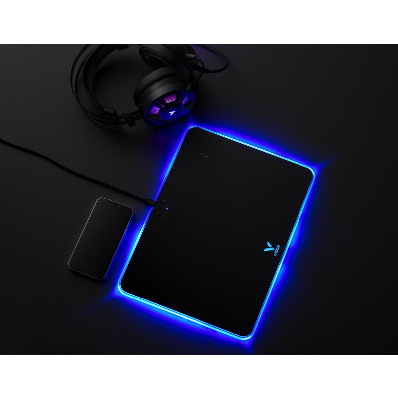 Bàn di chuột Gaming Rapoo V10RGB Wireless Charger có đèn led RGB kiêm sạc không dây