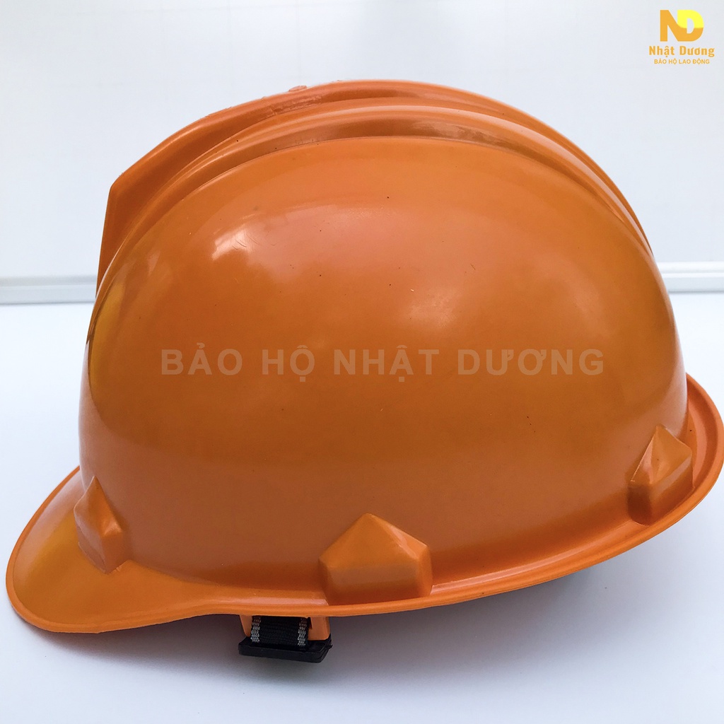 Mũ bảo hộ lao động màu cam N004,  Nón bảo hộ lao động giá rẻ cho công nhân xây dựng