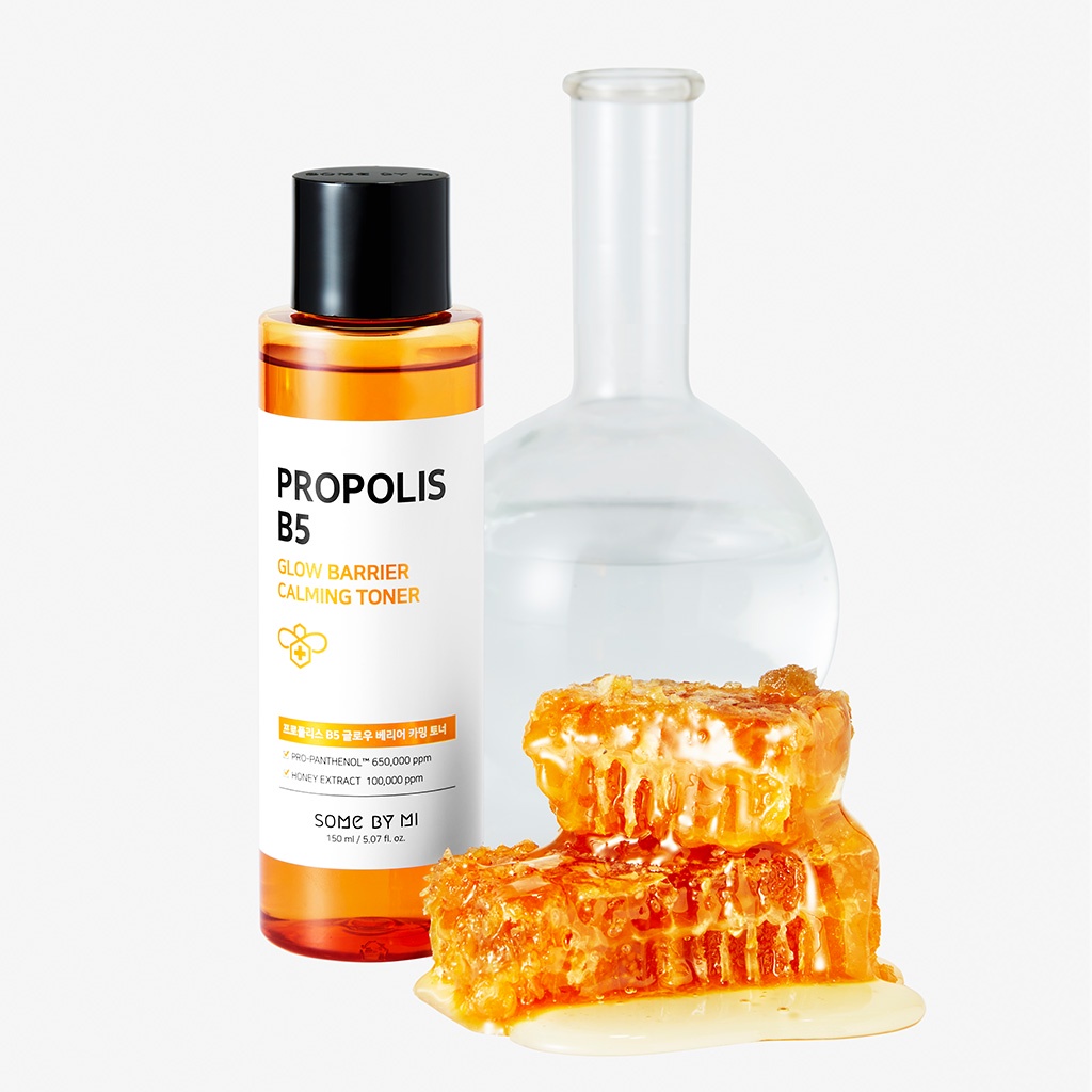 Nước hoa hồng keo ong &amp; vitamin B5 Some By Mi Propolis B5 Glow Barrier Calming Toner 150ml