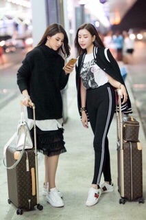 Quần legging sọc
