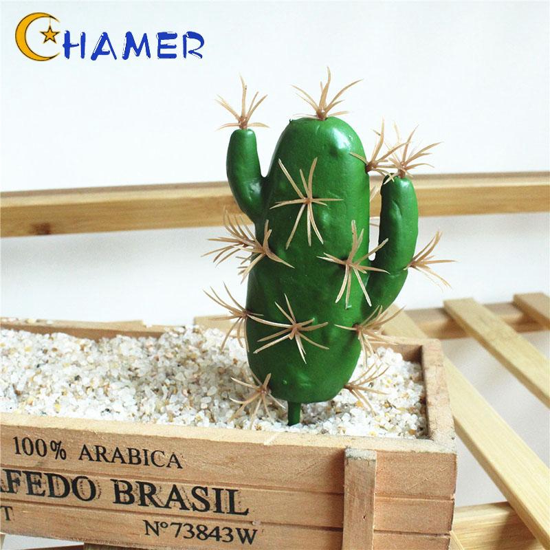 High Quality Hotel Home Decor Green Office Party 6 Styles Lifelike Succulent Tropical Friends Gift Artificial Cactus