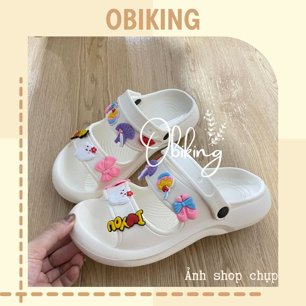 Sandal nữ 3 quai cross đế tăng chiều cao tặng kèm 12 sticker