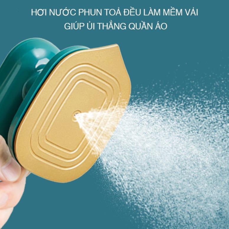Bàn ủi hơi nước màu xanh cầm tay mini, bàn là hơi nước mini du lịch 33w nhỏ gọn tiện dụng