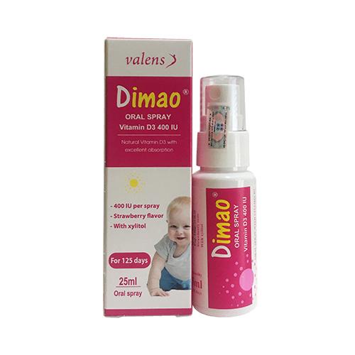 COMBO 2 HỘP Dimao Oral Spray hỗ trợ phòng ngừa trường hợp thiếu vitamin D giúp hấp thu tốt canxi