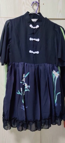 Đầm xoè cổ tàu ( ảnh thật)