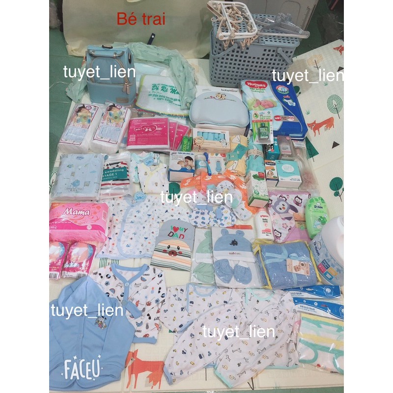 combo trọn bộ đồ đi sinh cần thiết cho mẹ và bé